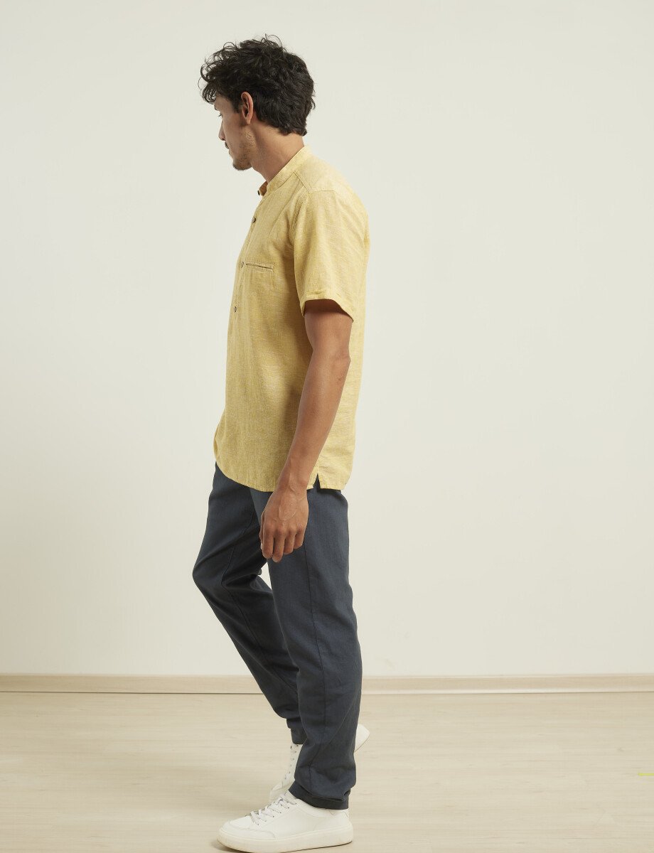 012405 CAMISA HARRINGTON LABEL Amarillo
