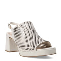 Sandalias de Mujer Bottero Calada con Taco y Plataforma Blanco