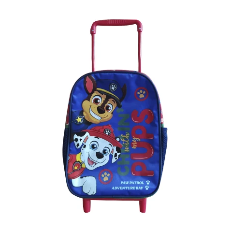 Mochila Infantil Paw Patrol con Carro Tafeta Chica 30 x 23 cm AZUL