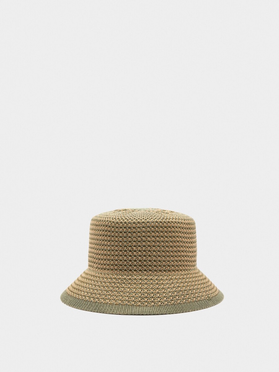 Sombrero Bucket De Punto verde