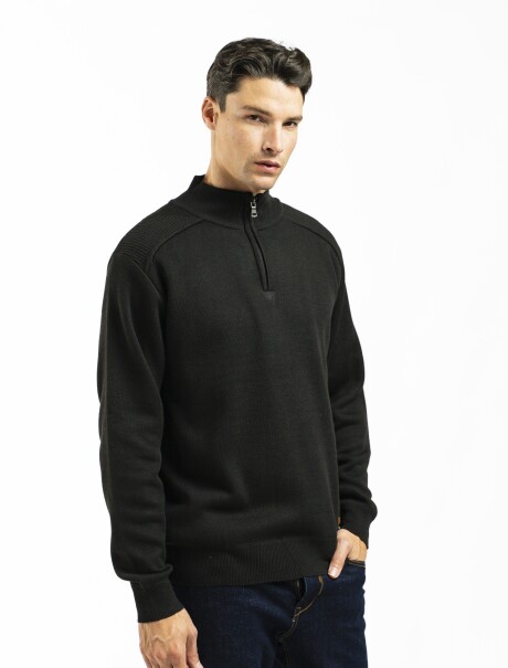 Sweater Medio Cierre Porto Negro