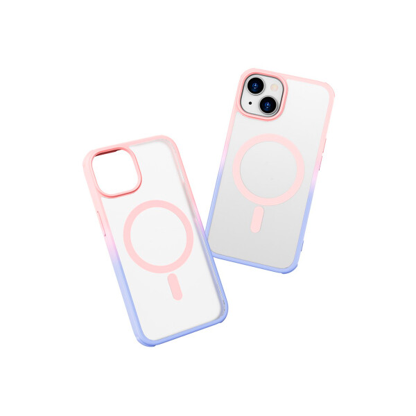 Protector para iPhone 13/14 borde degrade rosa/violeta Protector Para Iphone 13/14 Borde Degrade Rosa/violeta