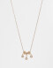 Cadena Corta con Dije Strass Collar Con Dije De Cubic Zirconia - Dorado