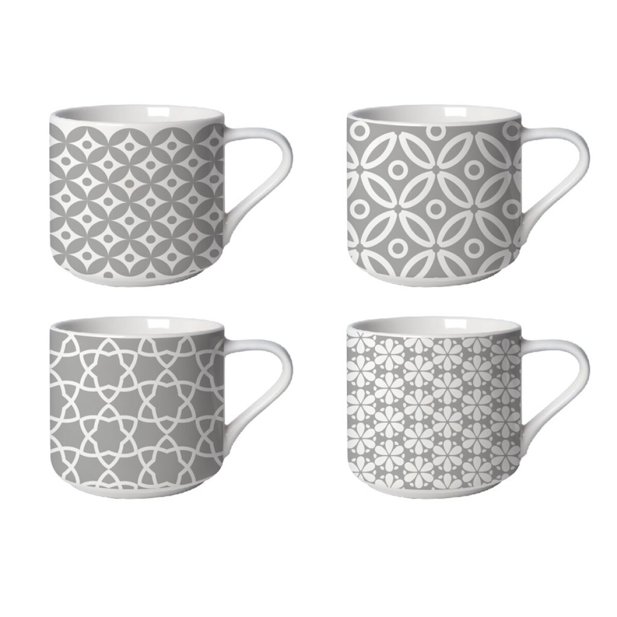 MUG BAJO 350ML DISEÑOS GRIS 