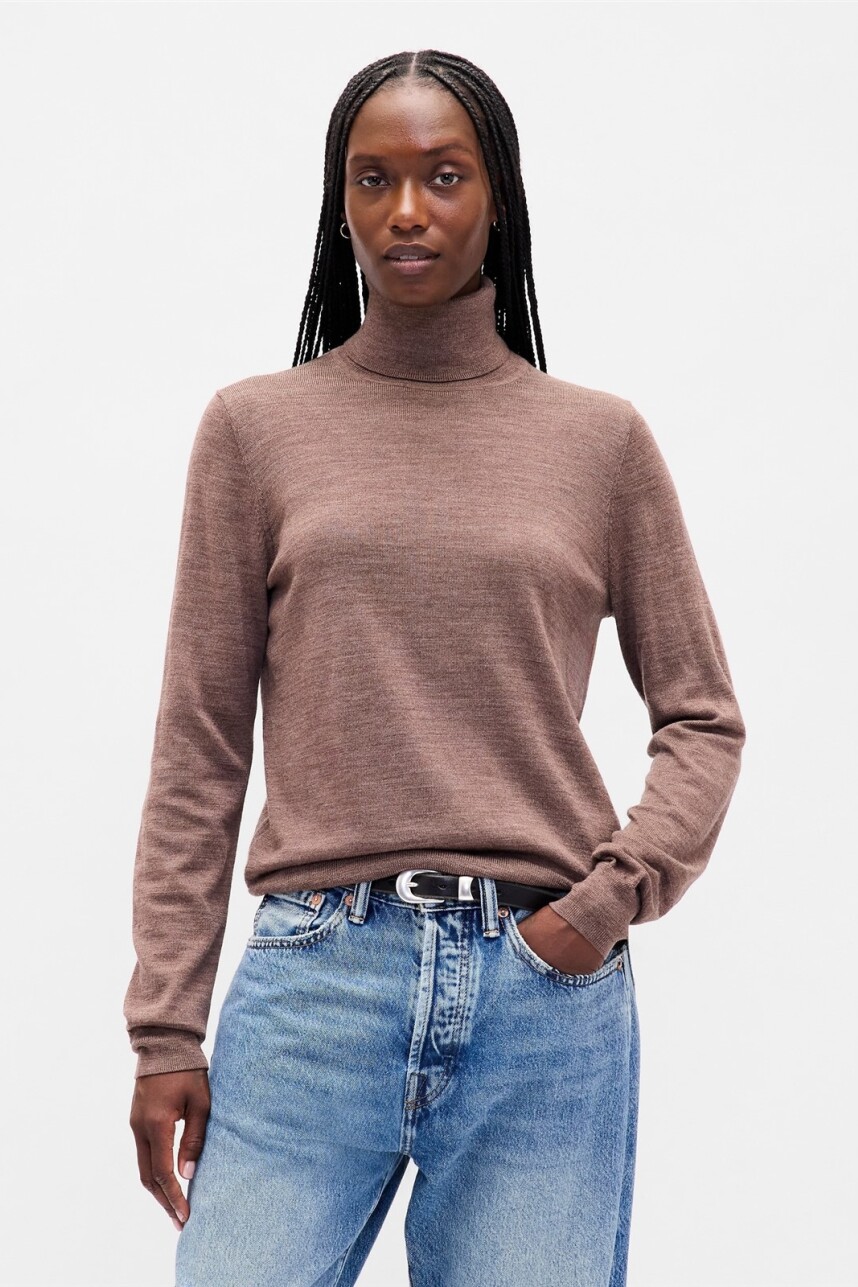 Buzo Polera Merino Mujer Rose Pewter 546