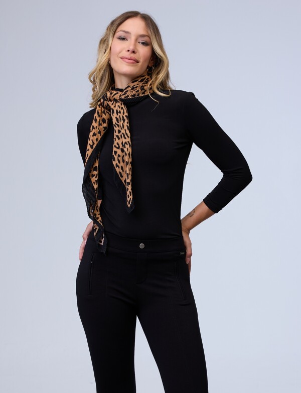 Pashmina Plisada NEGRO/TOSTADO