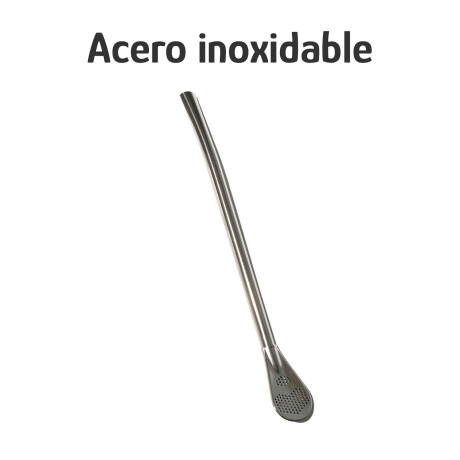 Bombilla Comet en Acero Inoxidable de 18 cm Plateado