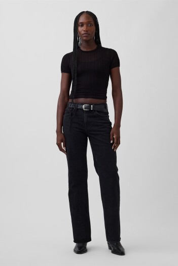 Jean Relaxed Straight Mujer Black Ellis