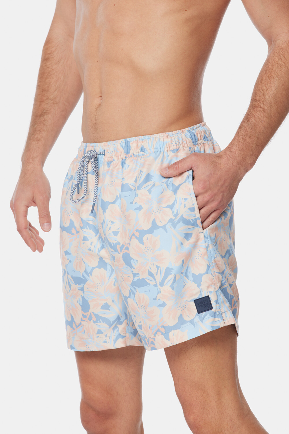 SHORT DE BAÑO ESTAMPADO Azul