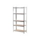 Estanteria Metálica con 5 Estantes Madera MDF 180x90x40cm Gris