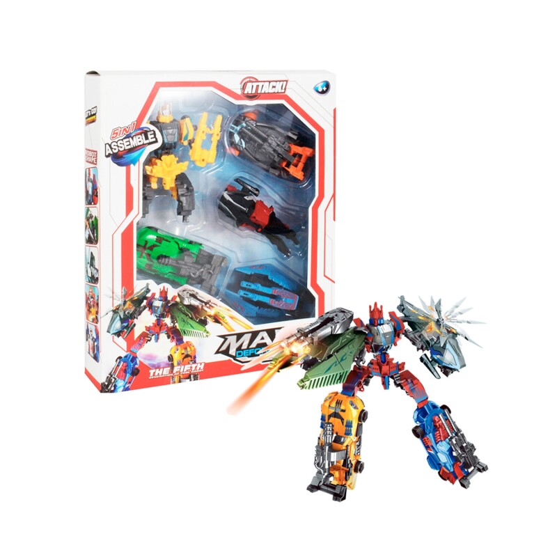 Set de 5 Robots Transform Mars 5 en 1 Set de 5 Robots Transform Mars 5 en 1