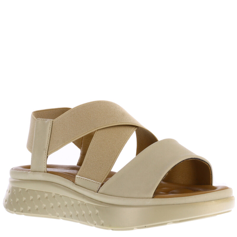 Sandalias de Mujer Lady Confort ROSA con tiras elasticas Beige
