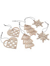 Adornos navideños BESTLA 6 u/pack natural Adornos navideños BESTLA 6 u/pack natural