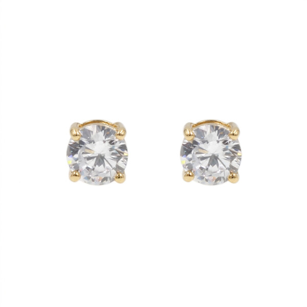 Caravanas Clásicas de oro amarillo 18k con circonias Caravanas Clásicas de oro amarillo 18k con circonias