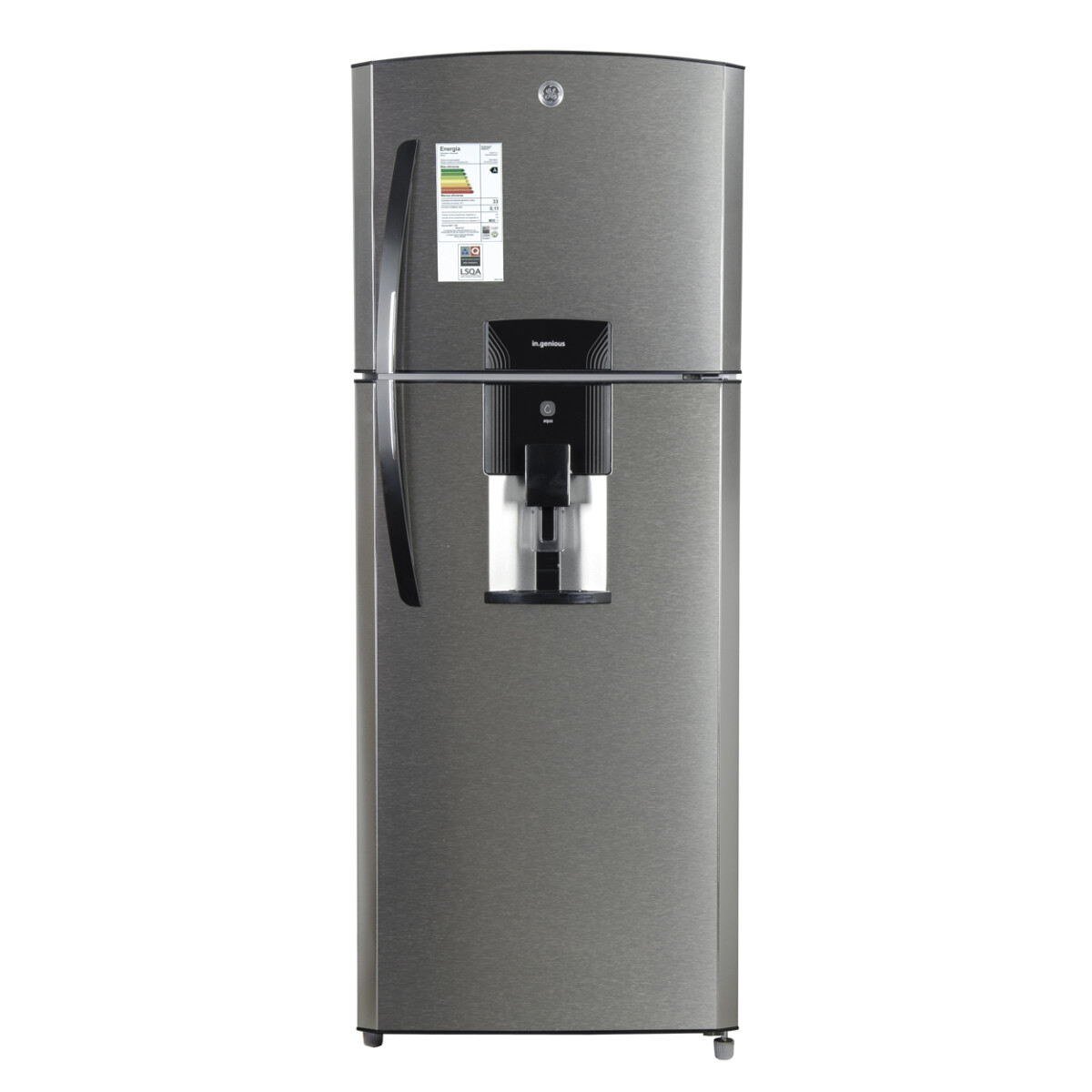 Refrigerador General Electric 400 litros acero inox. 