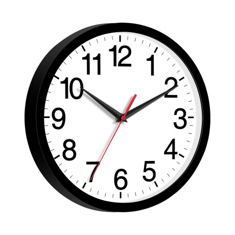 Reloj De Pared Clásico Práctico Funcional Negro