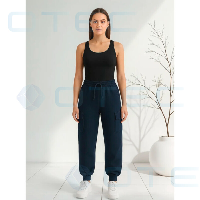 Pantalón Jogging Para Dama Deportivo Talla XL-XXL Azul