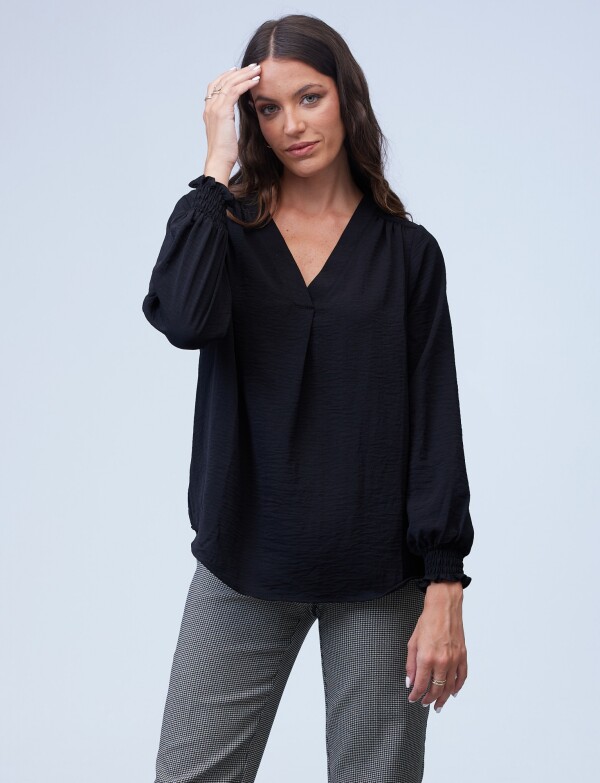 Blusa Frunces NEGRO