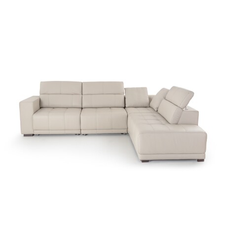 Rinconera Seúl (Retráctil) - Cuero Básico - Chaise derecho Arena - (Preventa)