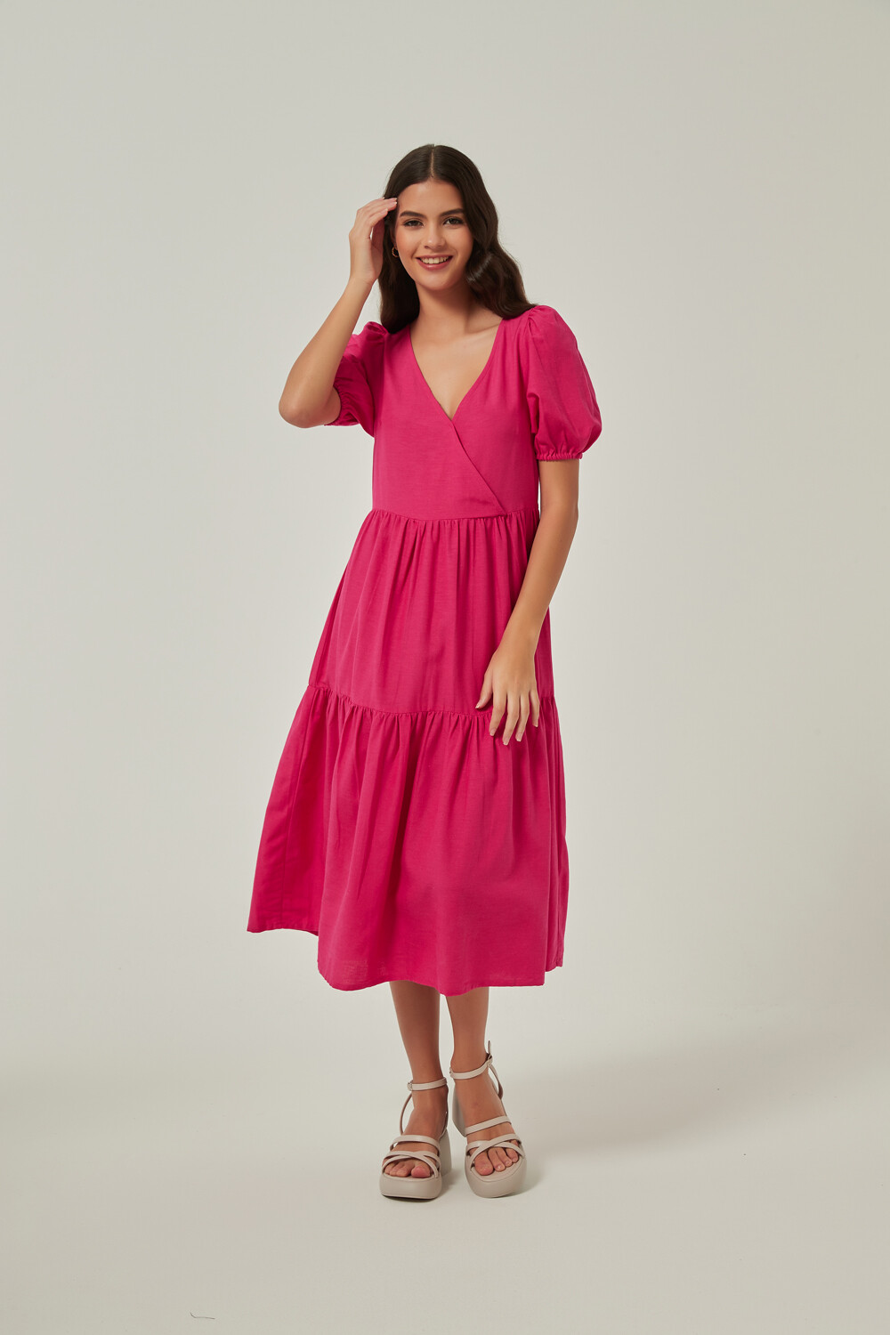 Vestido Nerida Fucsia Oscuro
