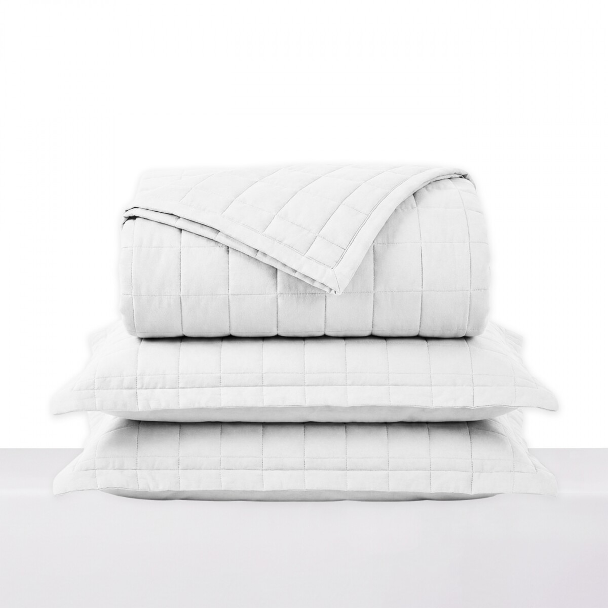 Acolchado mas Fundas 2 Plazas - Basic 200 Hilos - Blanco 