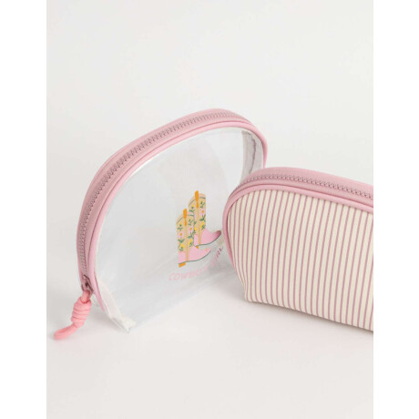 Set De Portacosméticos Estampado Rayas