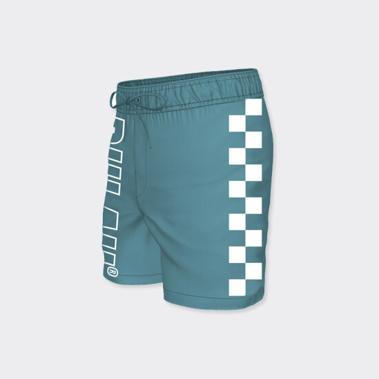 Short Pulau Checker Azul