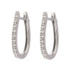 Aros Lina en oro blanco 18k con brillantes. Aros Lina en oro blanco 18k con brillantes.