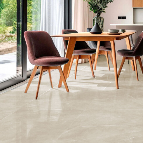 Ceramica 43X43 Beige Tipo Marmol Brillo Piso Pared GAMAS DE BEIGE