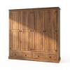 Ropero 4 puertas 2 Cajones Madera - Linea mexicana Nogal