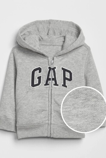 Canguro Con Cierre Logo Gap Toddler Niño Light Heather Grey B08