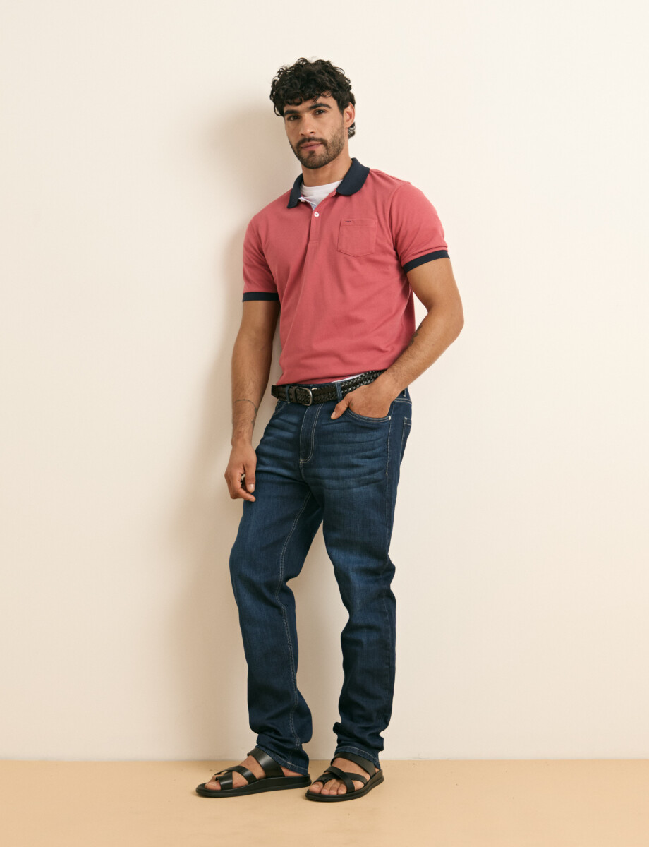 520753 REMERA HARRINGTON LABEL Coral
