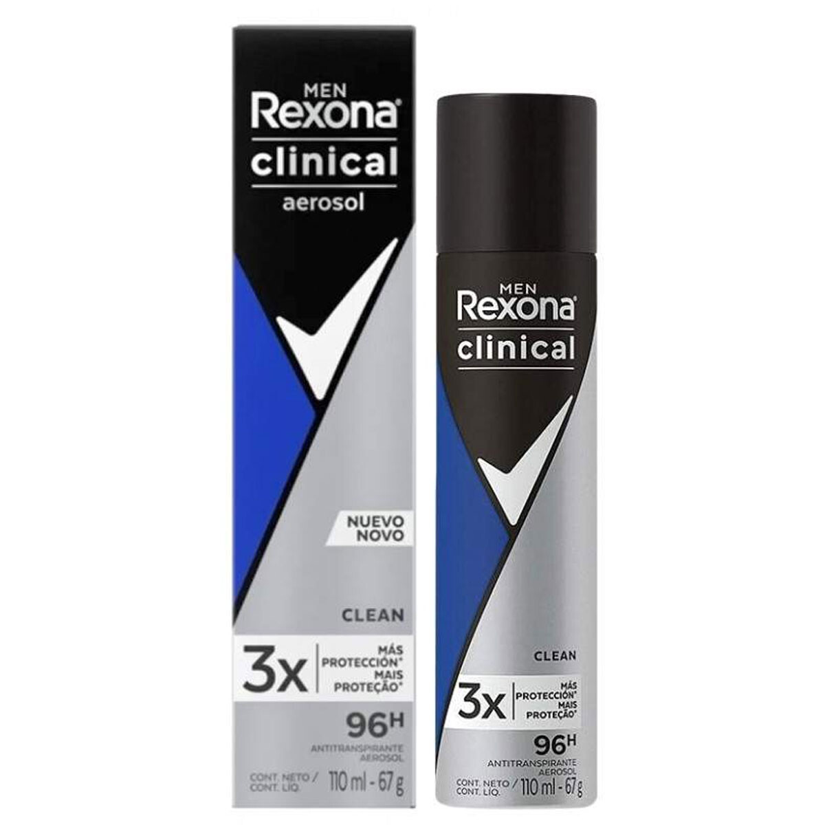 Desodorante Rexona Men Clinical Classic 3X 96Hs - 110mL 