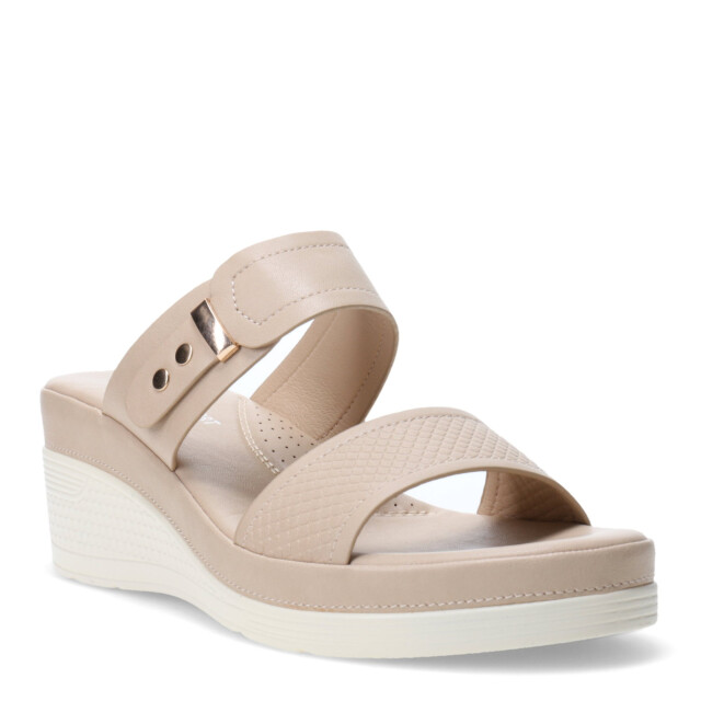Sandalias de Mujer Lady Confort HAYS con dos tiras Beige
