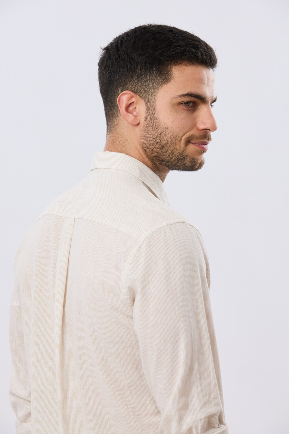 CAMISA RAYADA DE LINO Arena
