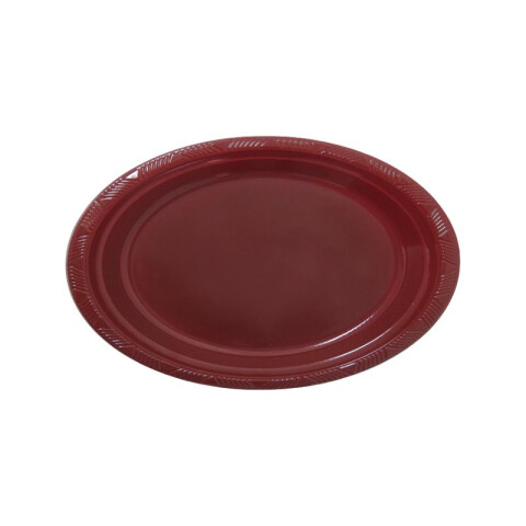 Plato Biodegradable 23cm x10Un Cranberry