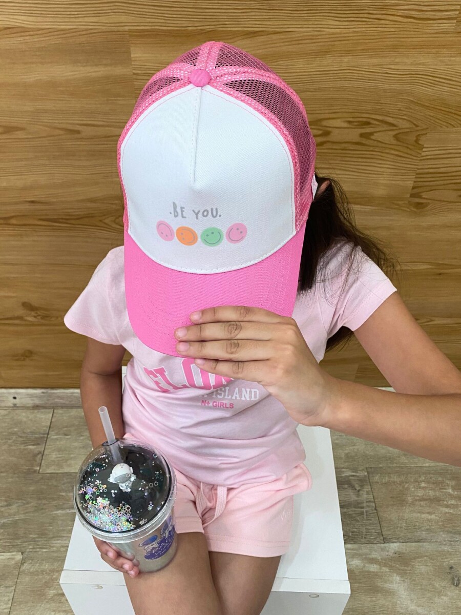 Gorra Be You - Rosado/blanco 
