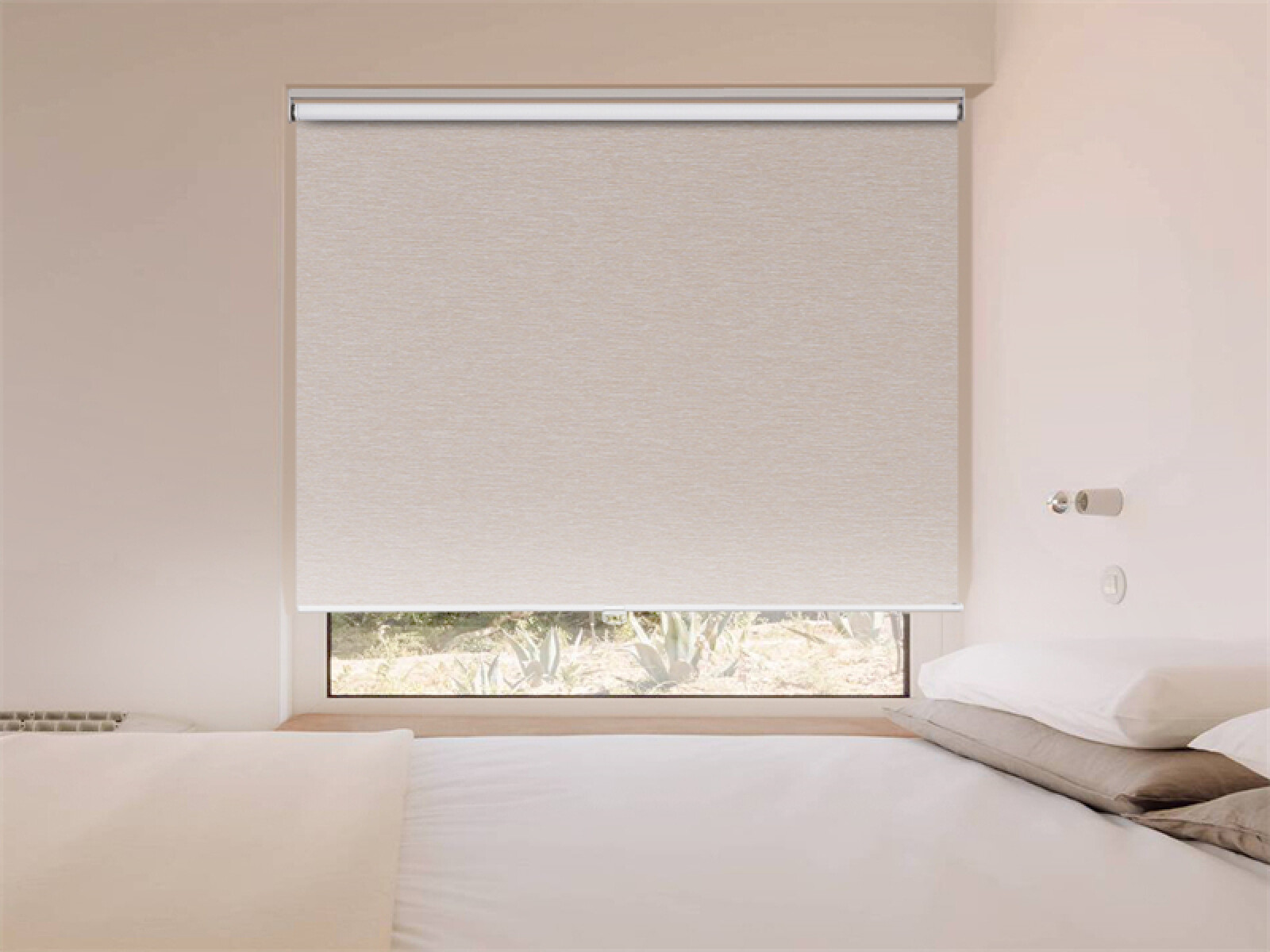Cortina Blackout Texturada 100% opaca roller 1.20x2.00m - Beige 