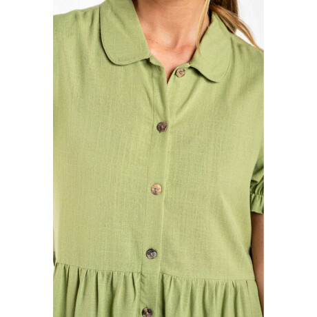 Vestido Lino Pistacho