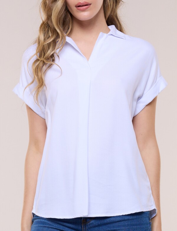 Blusa Algodon Denim BLANCO