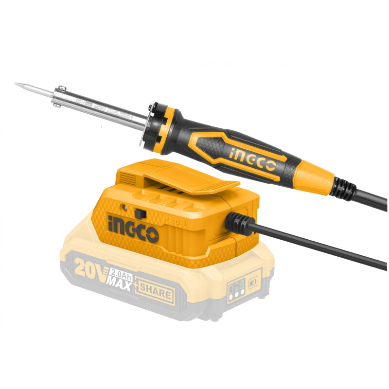 SOLDADORA DE ESTAÑO 20 VOLT BATERIA INGCO CSILI2001 LINEA P20S SOLDADORA DE ESTAÑO 20 VOLT BATERIA INGCO CSILI2001 LINEA P20S