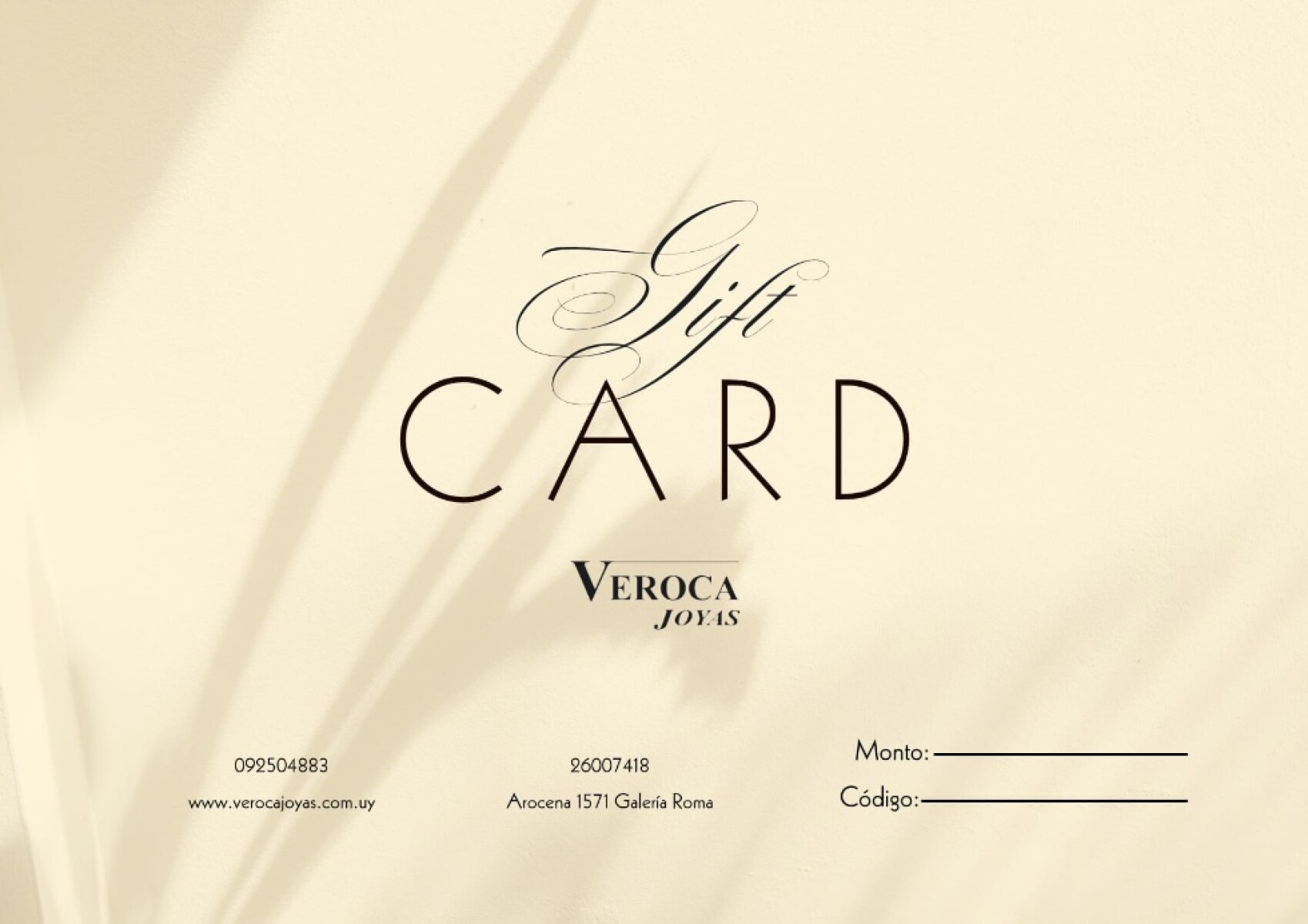 Gift Card Valor $2000 