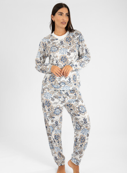 Pijama blue flower Lila