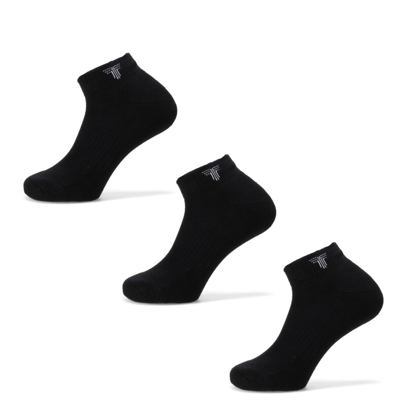 Medias Unisex Tiffosi Soquete Tripack Negro