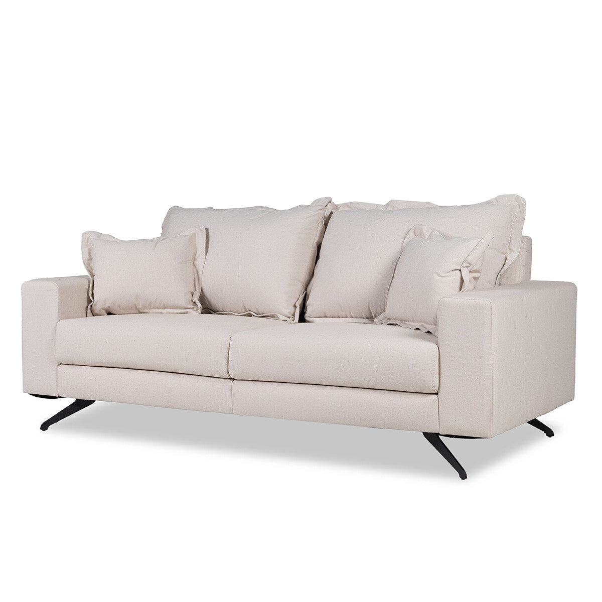 Sofá Roman - Tela Rústica - 3 cuerpos - 9227 (Beige) 