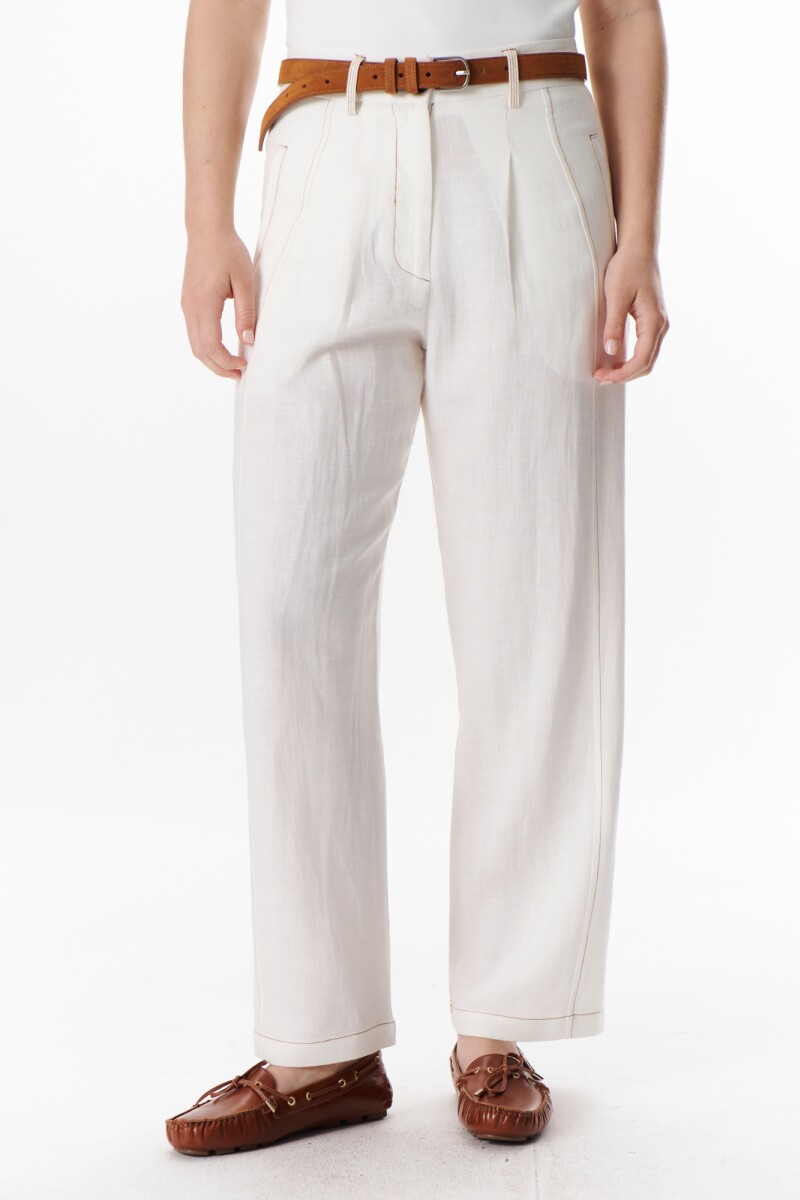 PANTALON LINO SOHO BLANCO