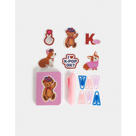 Mini Set De Librería En Botellita Combinacion Multicolor