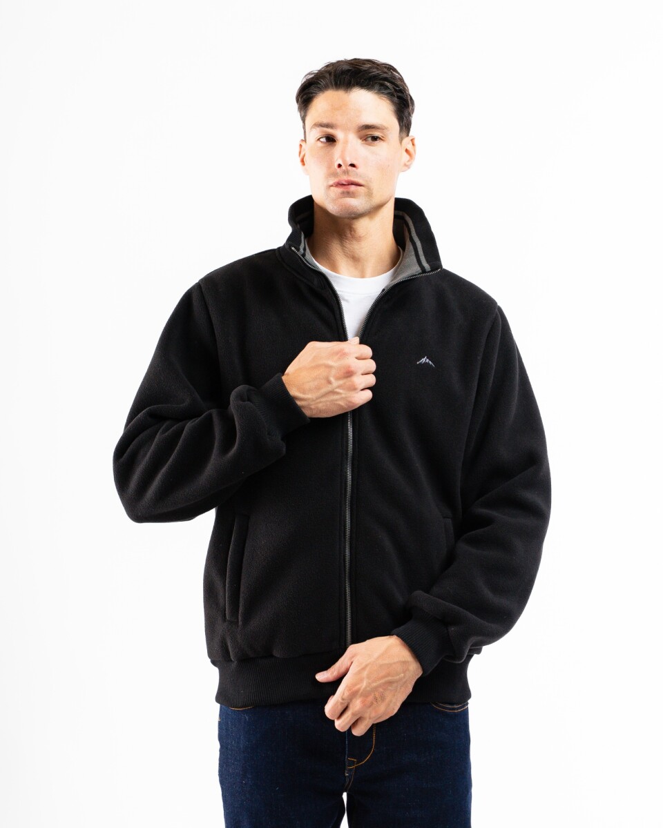 Campera de Polar Argentina - Negro/Gris Oscuro 