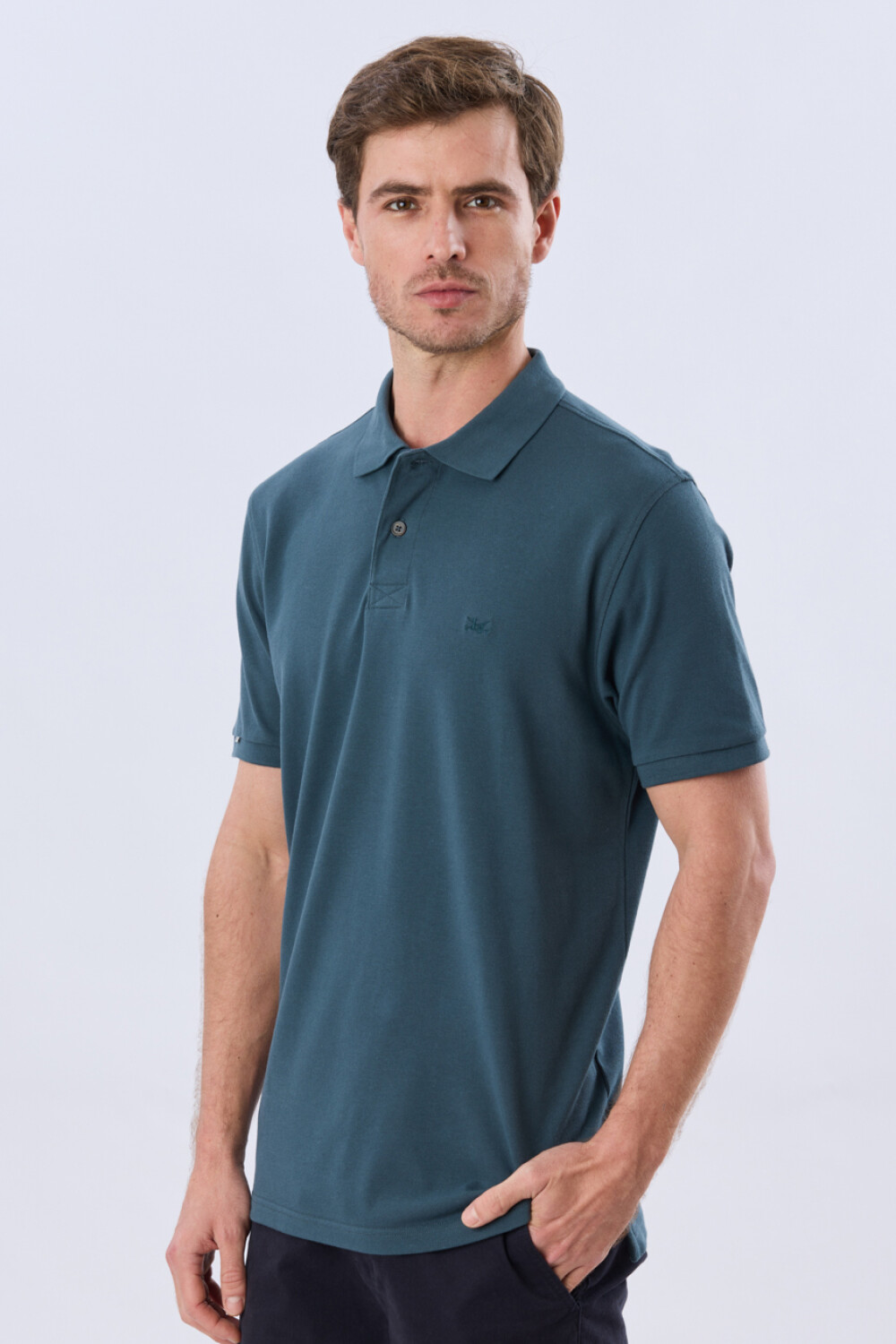 REMERA POLO LISA PIQUÉ Petroleo