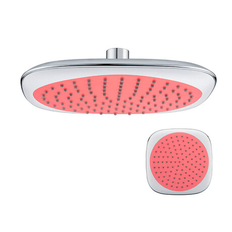 GRIFERIA ROSETA ABS CROMO ROJO CUADRADA BRILLO VICENZA CROMO